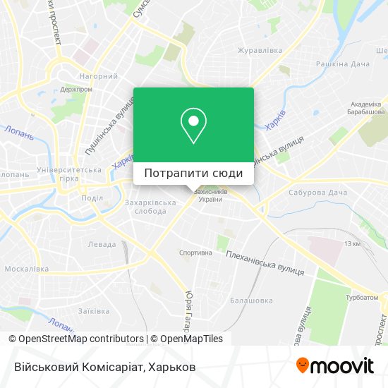 Карта Військовий Комісаріат
