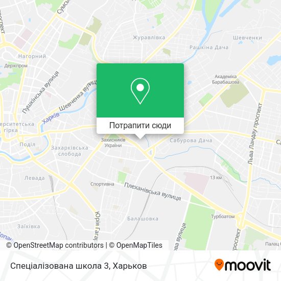 Карта Спеціалізована школа 3