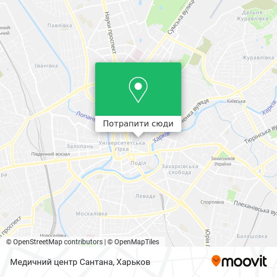 Карта Медичний центр Сантана