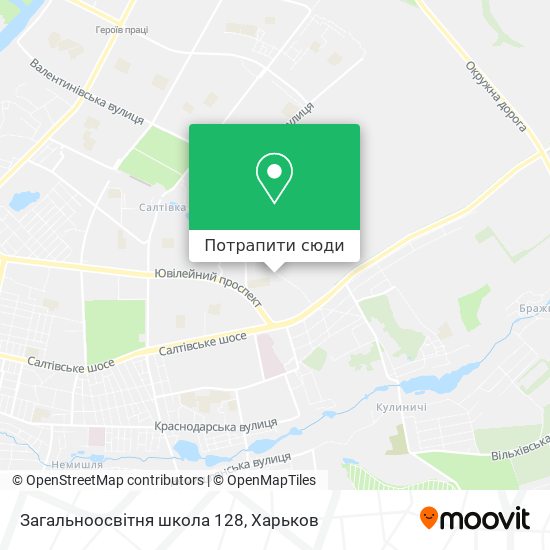 Карта Загальноосвітня школа 128