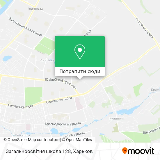 Карта Загальноосвітня школа 128