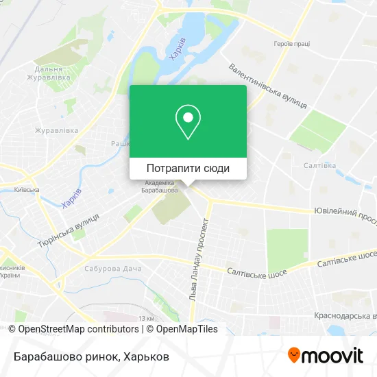Карта Барабашово ринок
