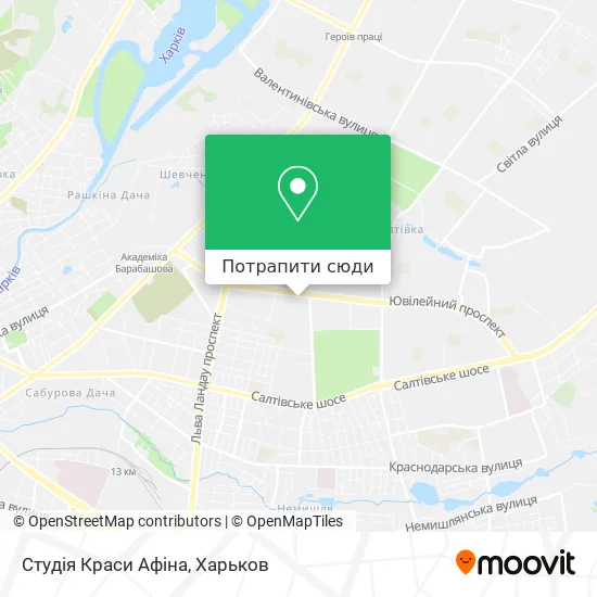 Карта Студія Краси Афіна