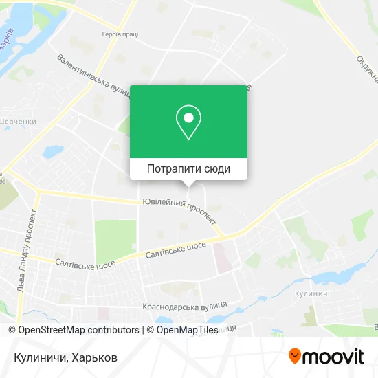 Карта Кулиничи