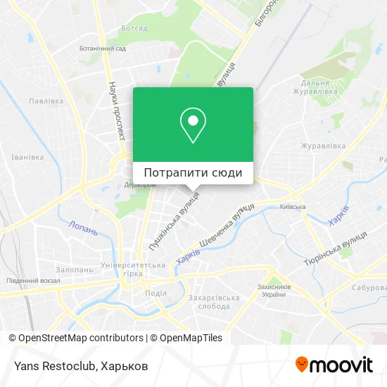 Карта Yans Restoclub