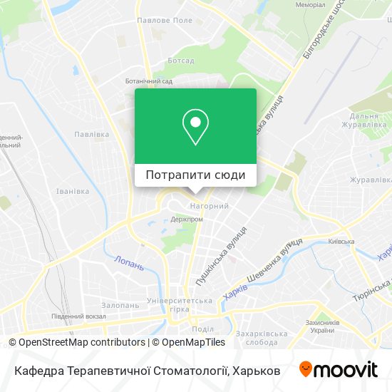 Карта Кафедра Терапевтичної Стоматології