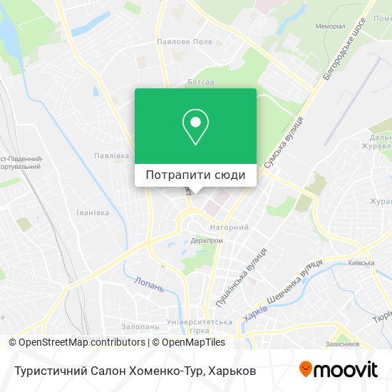 Карта Туристичний Салон Хоменко-Тур