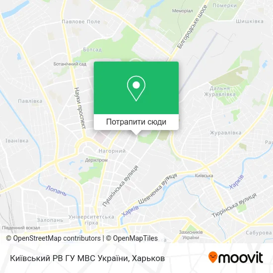 Карта Київський РВ ГУ МВС України