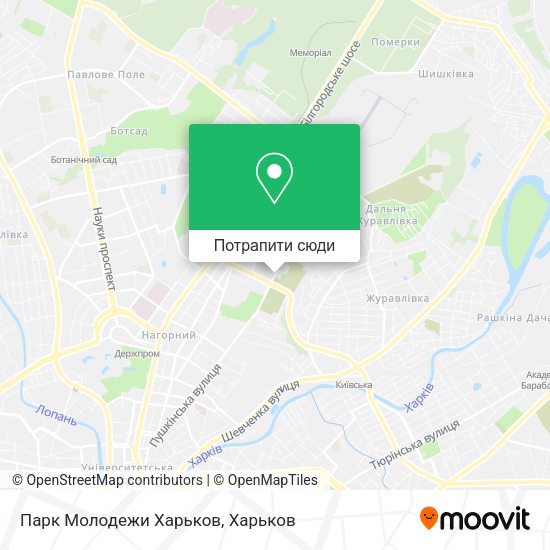 Карта Парк Молодежи Харьков