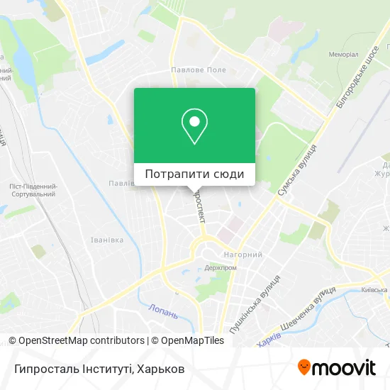 Карта Гипросталь Інституті