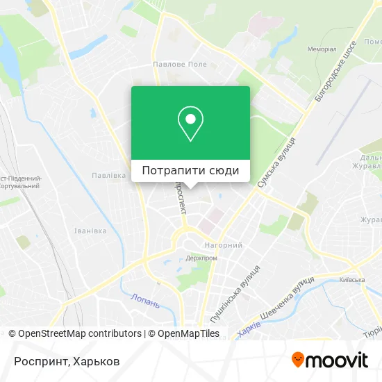 Карта Роспринт