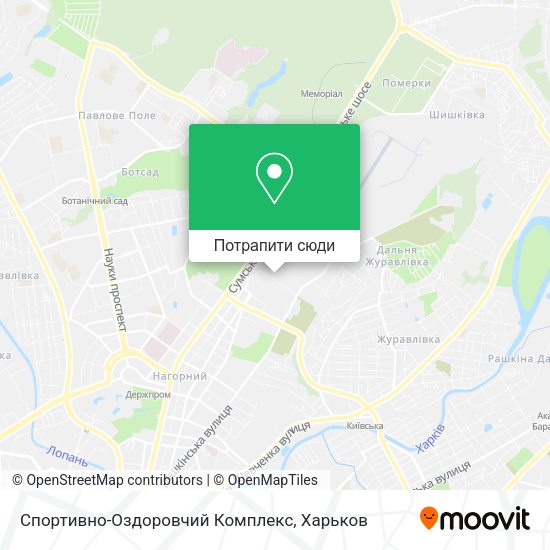Карта Спортивно-Оздоровчий Комплекс