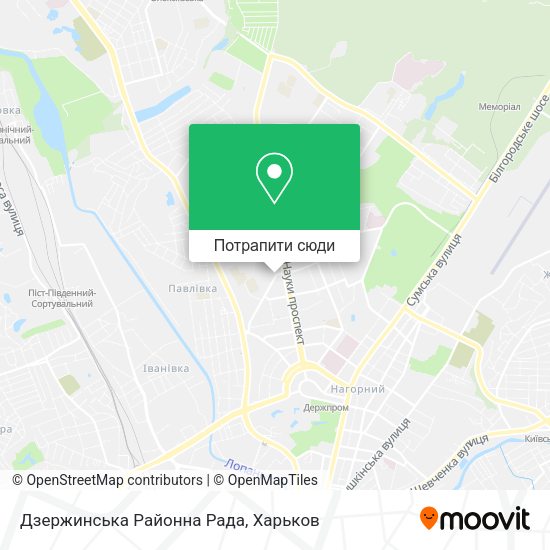 Карта Дзержинська Районна Рада