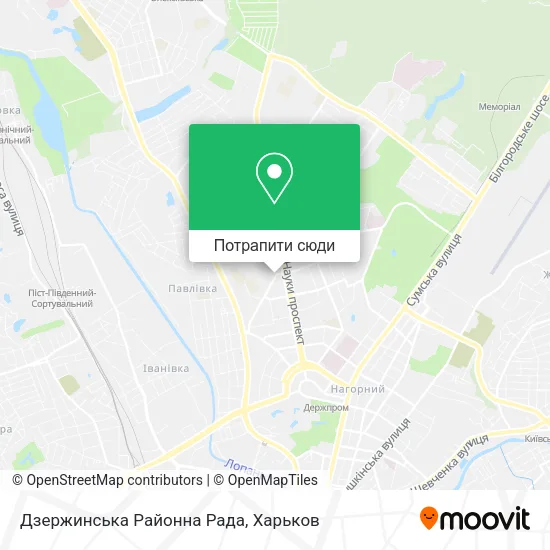 Карта Дзержинська Районна Рада