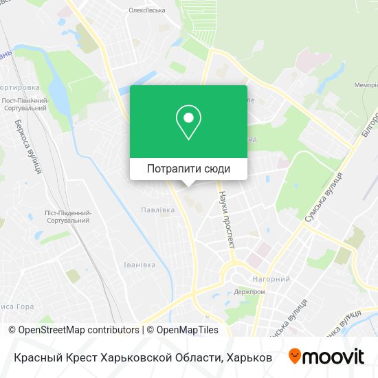 Карта Красный Крест Харьковской Области