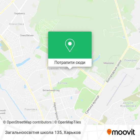 Карта Загальноосвітня школа 135