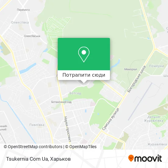 Карта Tsukernia Com Ua