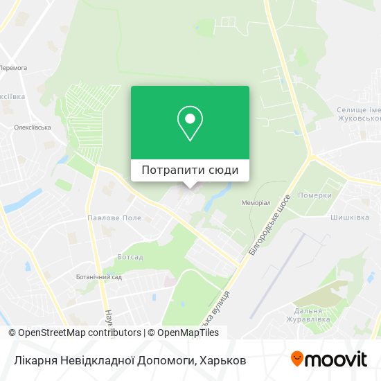Карта Лікарня Невідкладної Допомоги