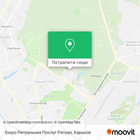 Карта Бюро Ритуальних Послуг Ритуал