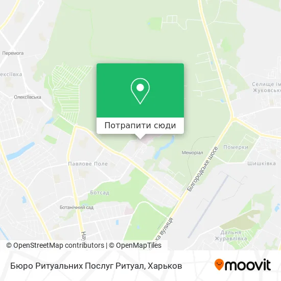 Карта Бюро Ритуальних Послуг Ритуал