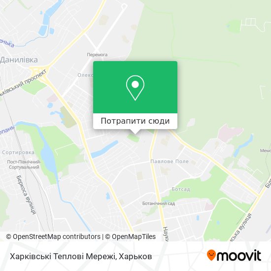 Карта Харківські Теплові Мережі