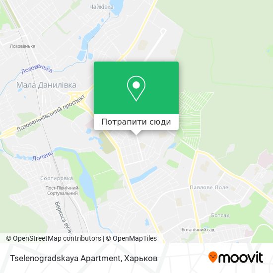 Карта Tselenogradskaya Apartment