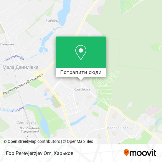 Карта Fop Perevjerzjev Om