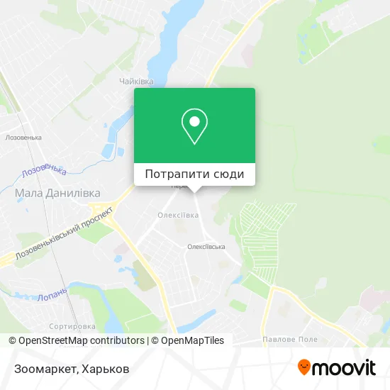 Карта Зоомаркет