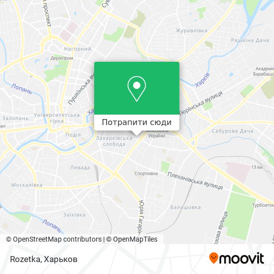 Карта Rozetka