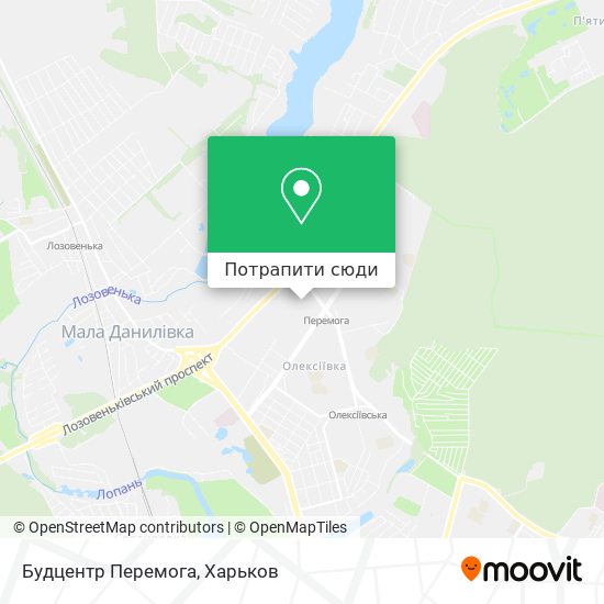 Карта Будцентр Перемога