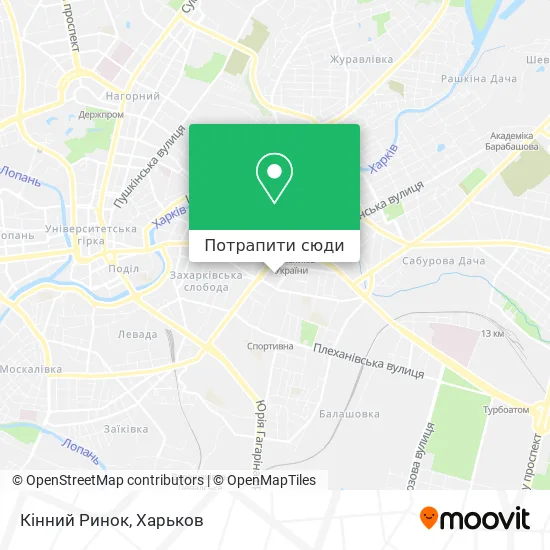 Карта Кінний Ринок