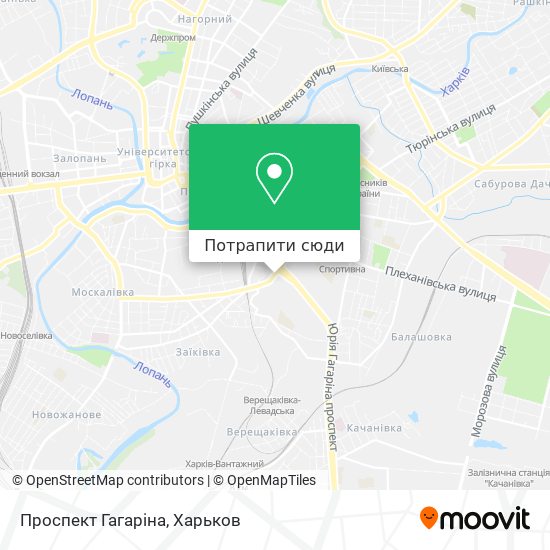 Карта Проспект Гагаріна