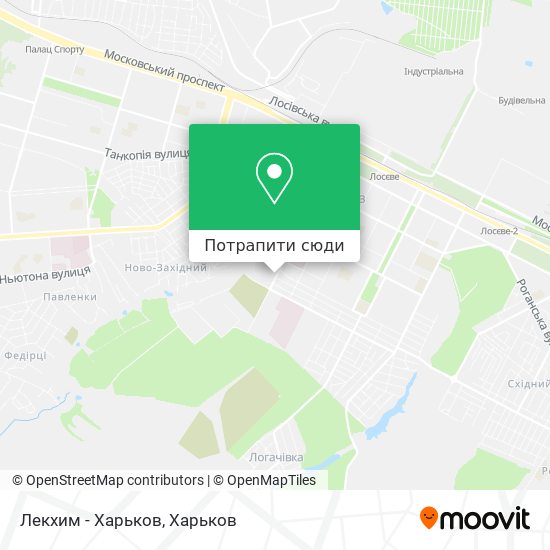 Карта Лекхим - Харьков
