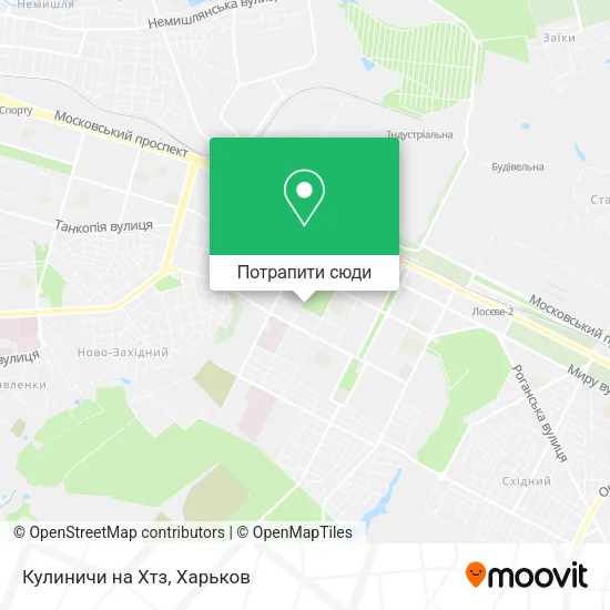 Карта Кулиничи на Хтз