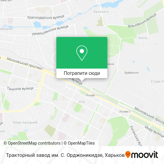 Карта Тракторный завод им. С. Орджоникидзе