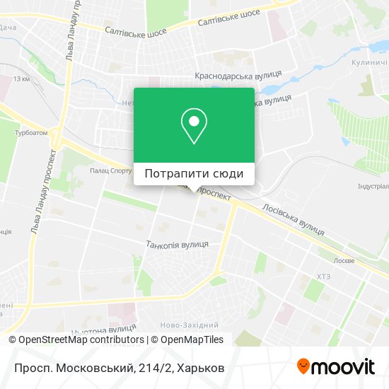 Карта Просп. Московський, 214/2
