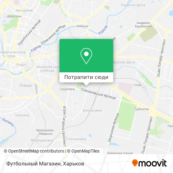 Карта Футбольный Магазин