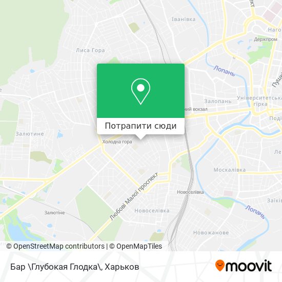Карта Бар \Глубокая Глодка\