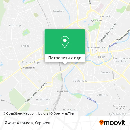 Карта Яхонт Харьков