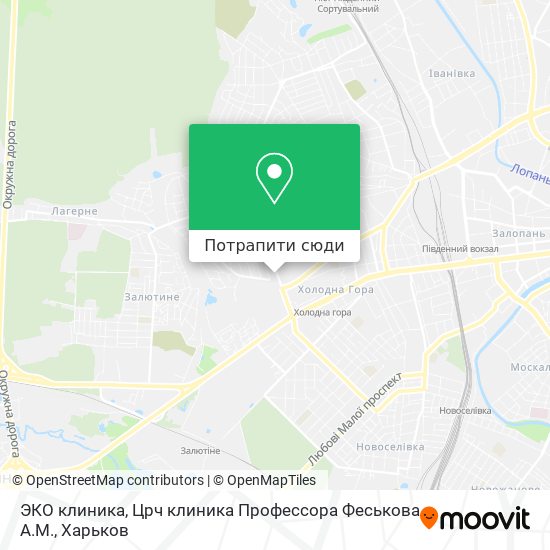 Карта ЭКО клиника, Црч клиника Профессора Феськова А.М.