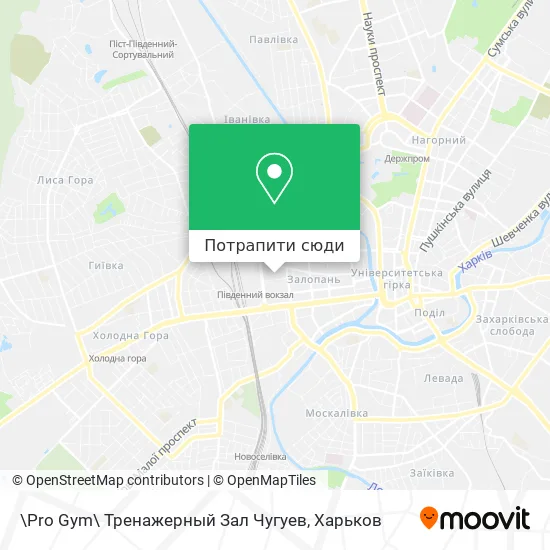 Карта \Pro Gym\ Тренажерный Зал Чугуев