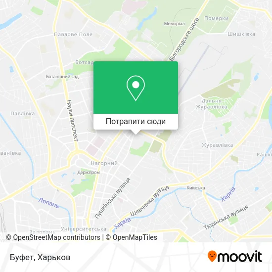 Карта Буфет