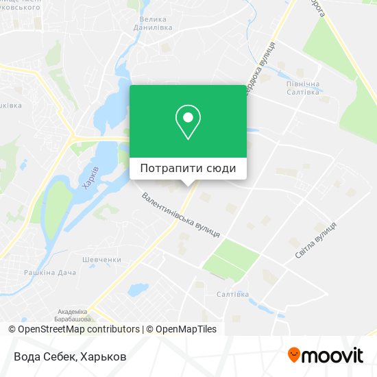 Карта Вода Себек