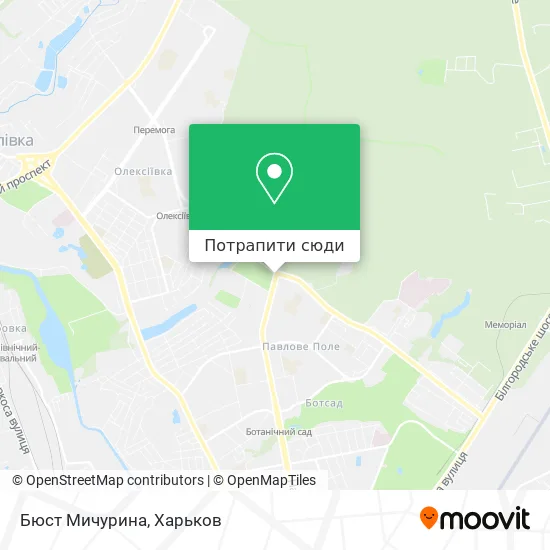 Карта Бюст Мичурина