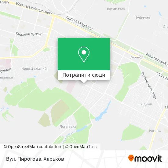 Карта Вул. Пирогова