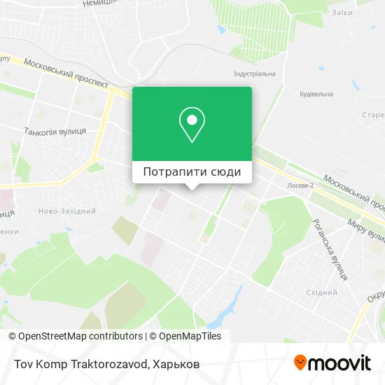 Карта Tov Komp Traktorozavod
