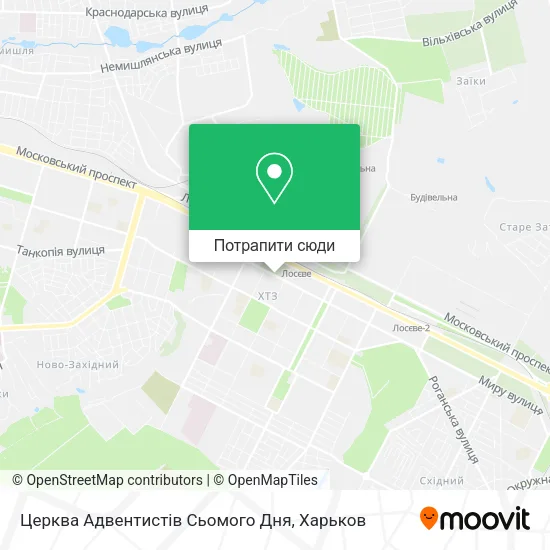 Карта Церква Адвентистів Сьомого Дня