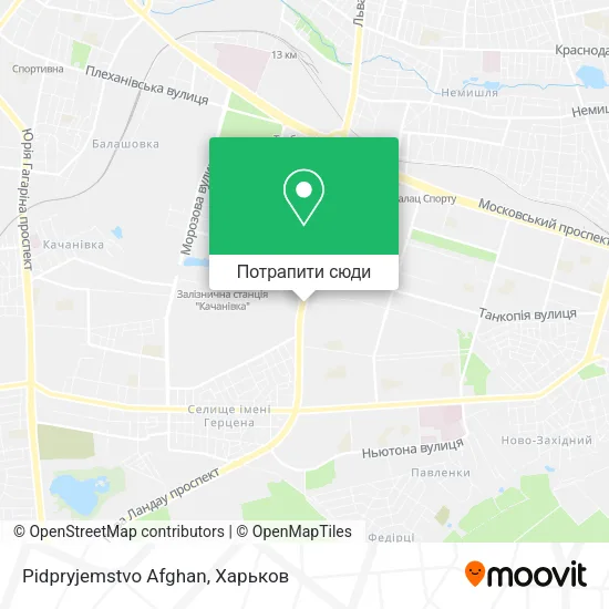 Карта Pidpryjemstvo Afghan