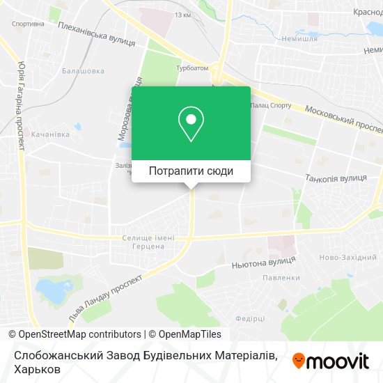 Карта Слобожанський Завод Будівельних Матеріалів