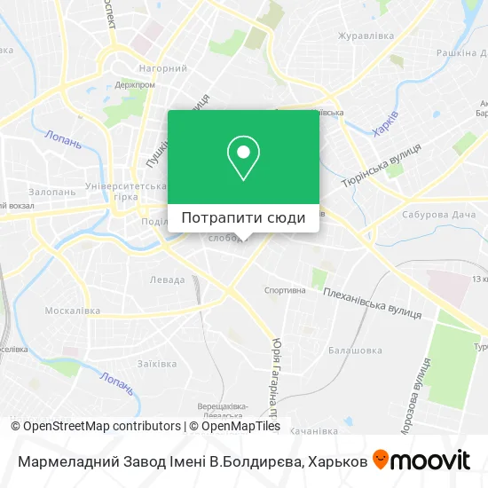 Карта Мармеладний Завод Імені В.Болдирєва